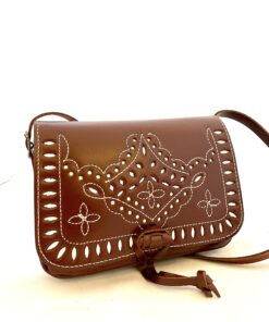 Bolso de Piel Rociero con Bordado de Flores