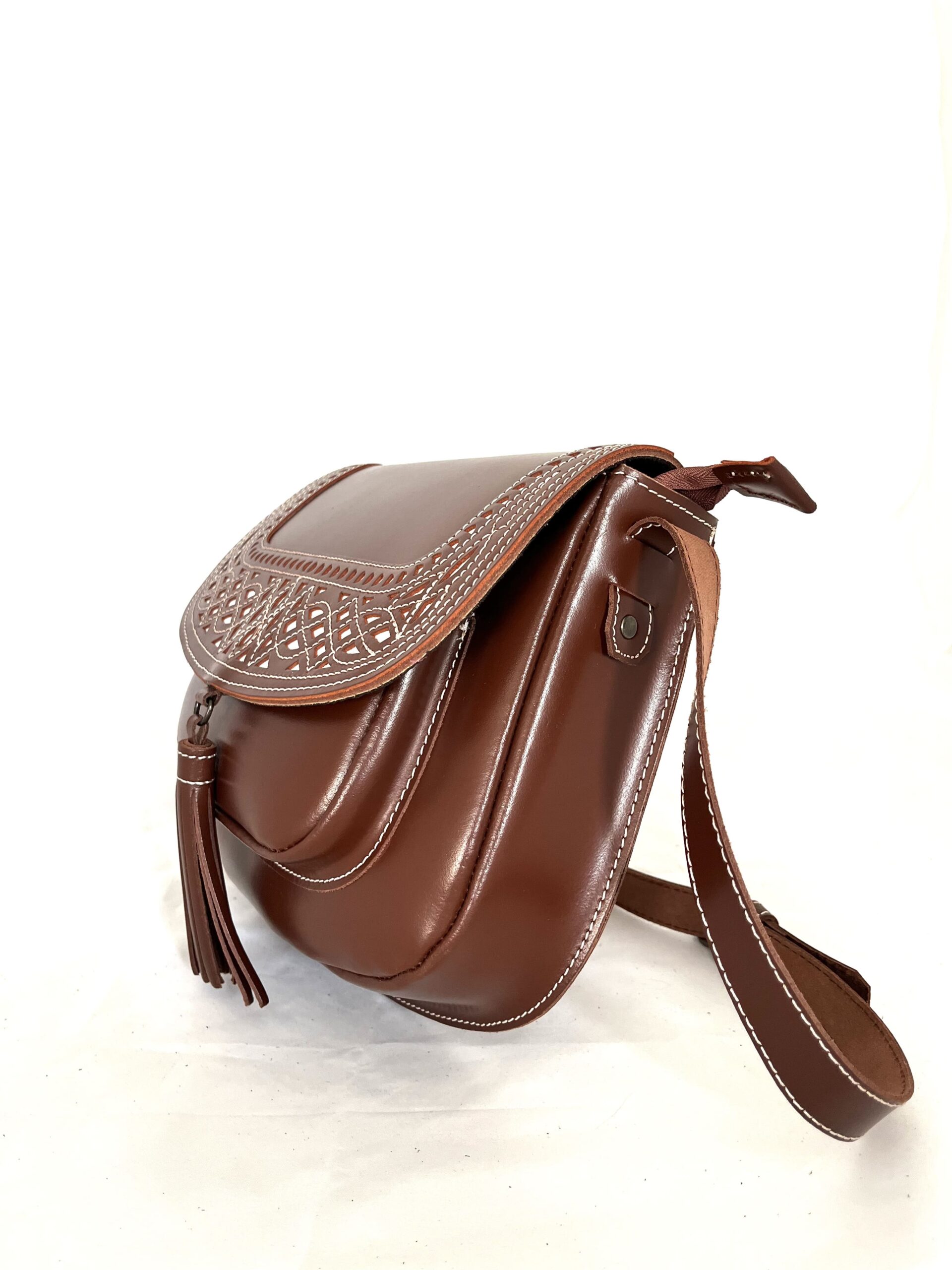 Bolso de Cuero Picado