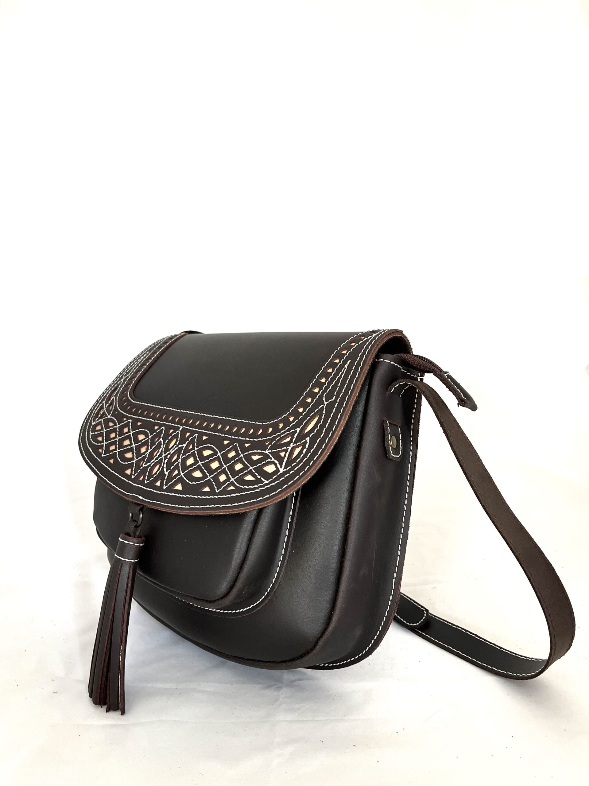 Bolso de Cuero Picado