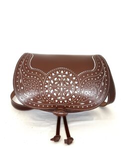 Bolso Media Luna Picado de Cuero