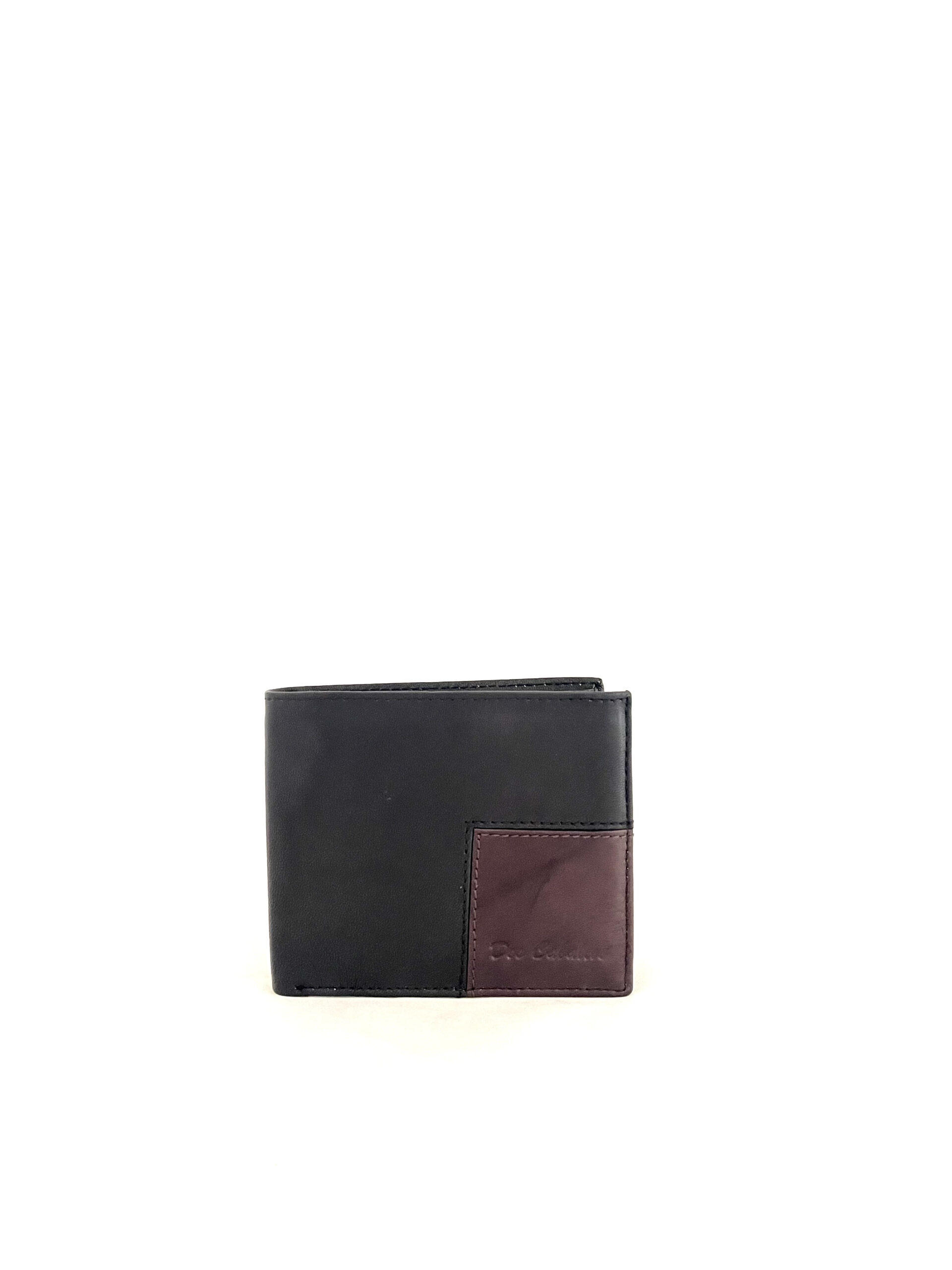 Cartera de piel bicolor