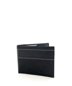 Cartera de piel hombre costuras decorativas