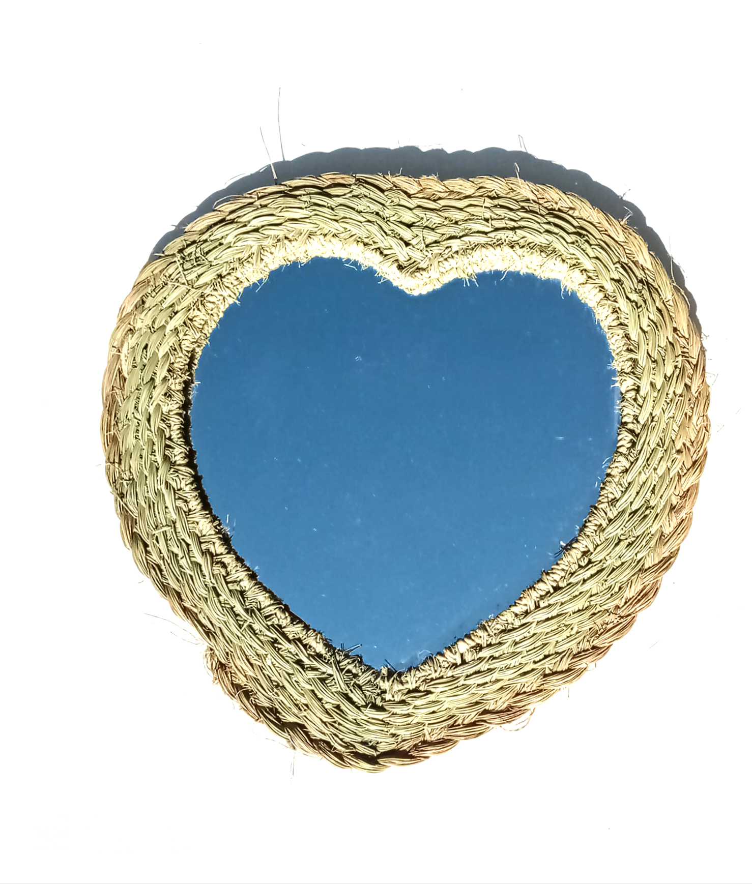 Espejo de esparto corazón pequeño LC2113
