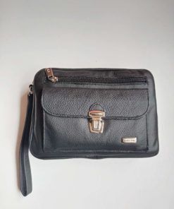 Neceser de mano en piel con bolsillo